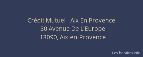 Crédit Mutuel - Aix En Provence