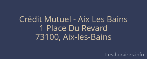 Crédit Mutuel - Aix Les Bains