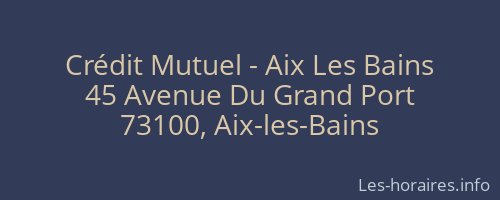 Crédit Mutuel - Aix Les Bains