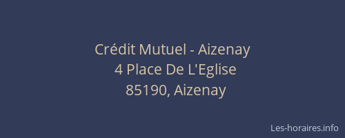 Crédit Mutuel - Aizenay