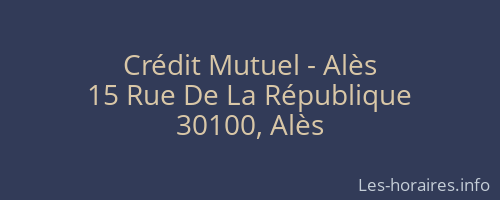 Crédit Mutuel - Alès