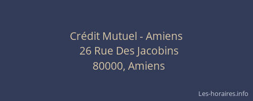 Crédit Mutuel - Amiens