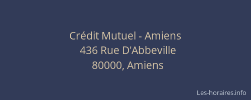 Crédit Mutuel - Amiens