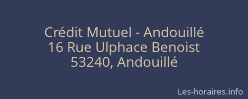 Crédit Mutuel - Andouillé