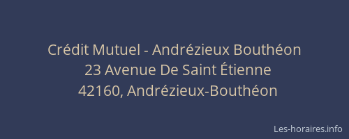 Crédit Mutuel - Andrézieux Bouthéon