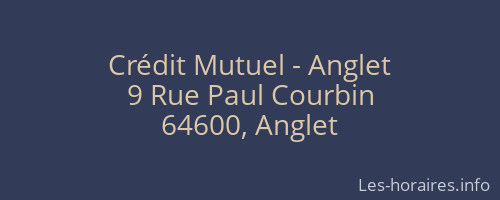 Crédit Mutuel - Anglet