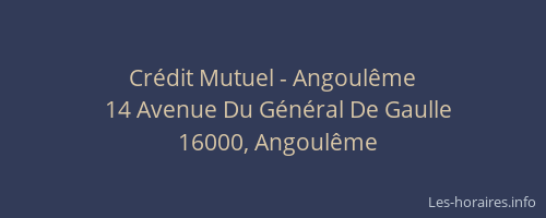 Crédit Mutuel - Angoulême