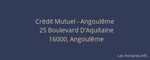 Crédit Mutuel - Angoulême