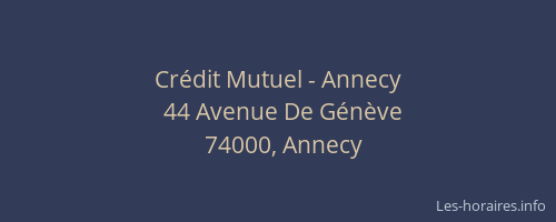 Crédit Mutuel - Annecy