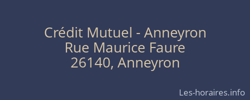 Crédit Mutuel - Anneyron