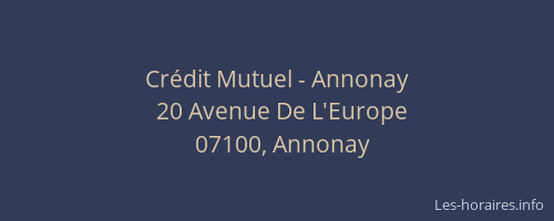 Crédit Mutuel - Annonay