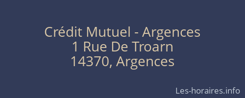 Crédit Mutuel - Argences