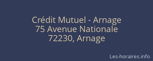 Crédit Mutuel - Arnage