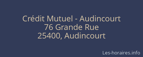Crédit Mutuel - Audincourt