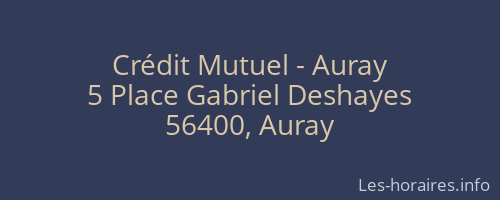 Crédit Mutuel - Auray