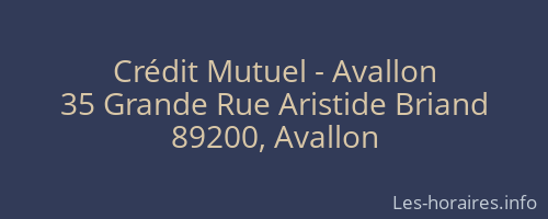 Crédit Mutuel - Avallon