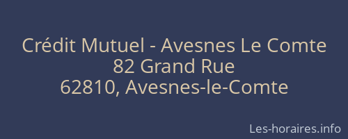 Crédit Mutuel - Avesnes Le Comte