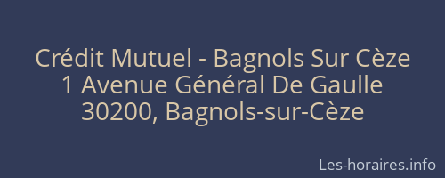 Crédit Mutuel - Bagnols Sur Cèze