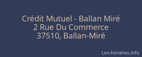 Crédit Mutuel - Ballan Miré
