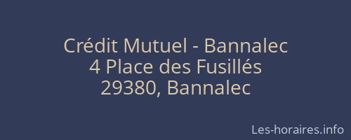 Crédit Mutuel - Bannalec