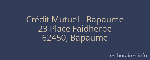 Crédit Mutuel - Bapaume