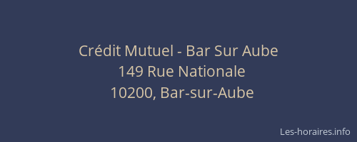 Crédit Mutuel - Bar Sur Aube