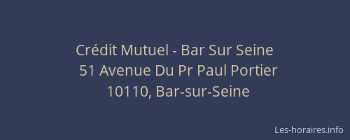 Crédit Mutuel - Bar Sur Seine