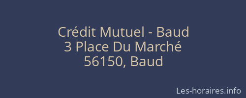 Crédit Mutuel - Baud