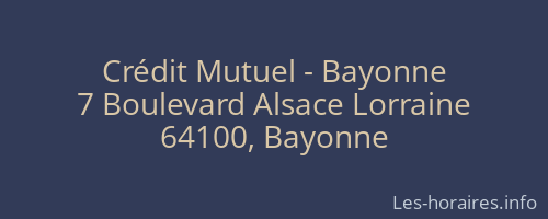 Crédit Mutuel - Bayonne
