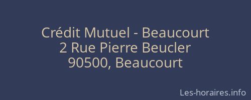 Crédit Mutuel - Beaucourt