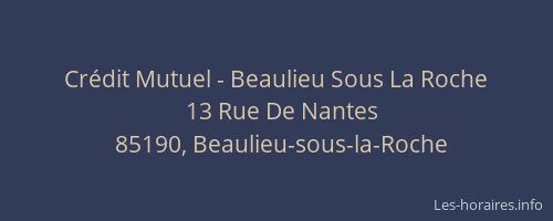 Crédit Mutuel - Beaulieu Sous La Roche