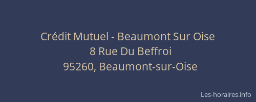 Crédit Mutuel - Beaumont Sur Oise