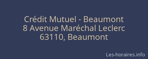 Crédit Mutuel - Beaumont