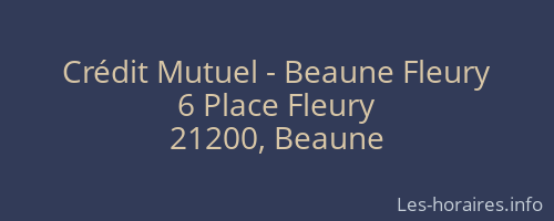 Crédit Mutuel - Beaune Fleury