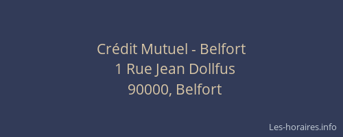 Crédit Mutuel - Belfort