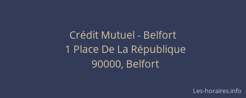 Crédit Mutuel - Belfort