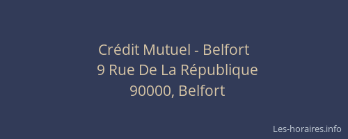 Crédit Mutuel - Belfort