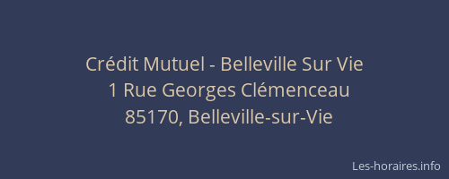 Crédit Mutuel - Belleville Sur Vie