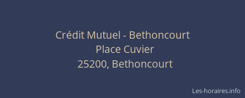 Crédit Mutuel - Bethoncourt