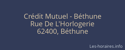 Crédit Mutuel - Béthune