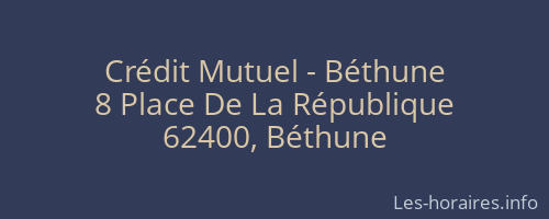 Crédit Mutuel - Béthune