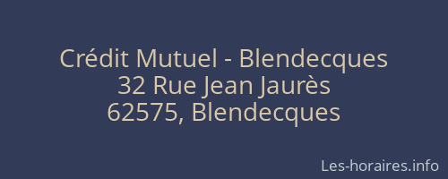 Crédit Mutuel - Blendecques