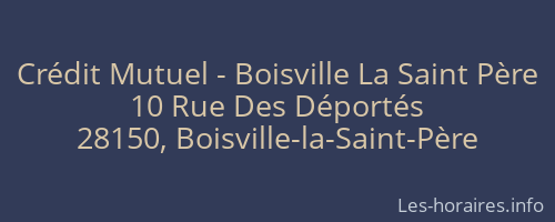 Crédit Mutuel - Boisville La Saint Père