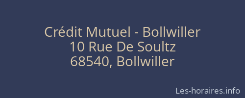 Crédit Mutuel - Bollwiller