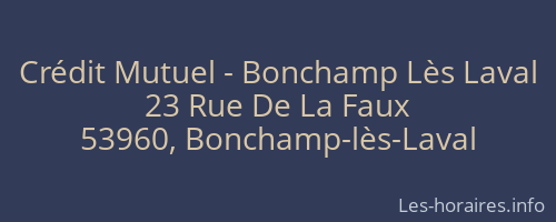 Crédit Mutuel - Bonchamp Lès Laval
