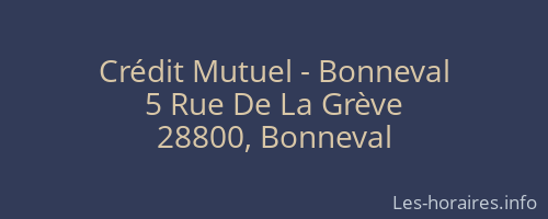 Crédit Mutuel - Bonneval