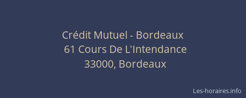 Crédit Mutuel - Bordeaux