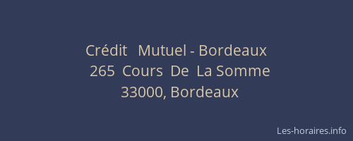 Crédit   Mutuel - Bordeaux