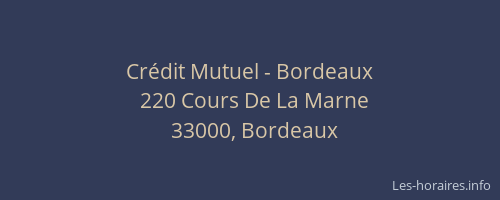 Crédit Mutuel - Bordeaux