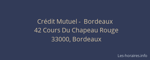 Crédit Mutuel -  Bordeaux